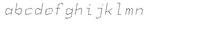 NeueKonst Round Thin Italic Font LOWERCASE