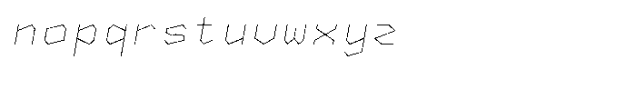NeueKonst Round Thin Italic Font LOWERCASE