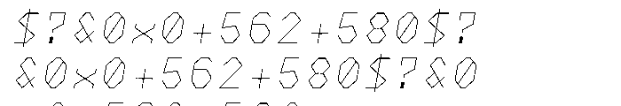 NeueKonst Square Thin Italic Font OTHER CHARS