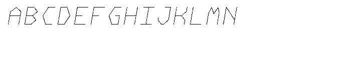 NeueKonst Square Thin Italic Font UPPERCASE