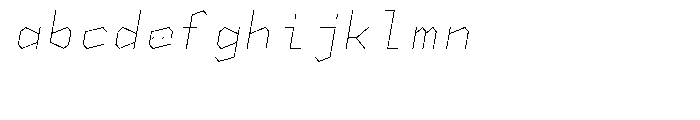 NeueKonst Square Thin Italic Font LOWERCASE