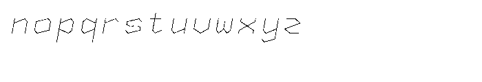 NeueKonst Square Thin Italic Font LOWERCASE