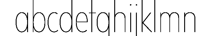Neutra Condensed Thin Alternate Font LOWERCASE