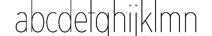 Neutra No. 2 Condensed Thin Font LOWERCASE
