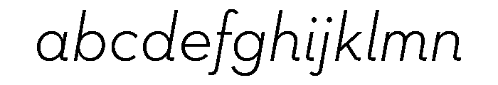 Neutra No. 2 Text Light Italic Font LOWERCASE