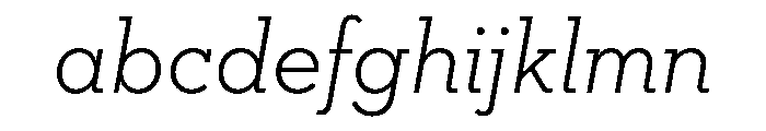 Neutra Slab Text Light Italic Font LOWERCASE