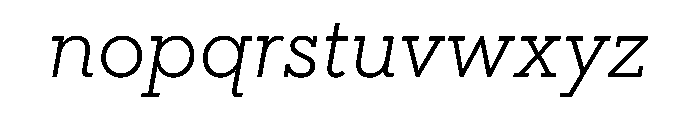 Neutra Slab Text Light Italic Font LOWERCASE