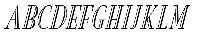 New Eng. Engr. Condensed Italic Font UPPERCASE