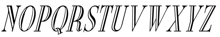 New Eng. Engr. Condensed Italic Font UPPERCASE