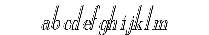 New Eng. Engr. Condensed Italic Font LOWERCASE