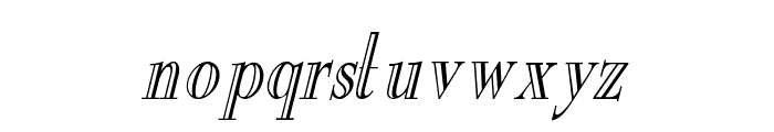 New Eng. Engr. Condensed Italic Font LOWERCASE