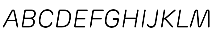 New Rubrik Light Italic Font UPPERCASE