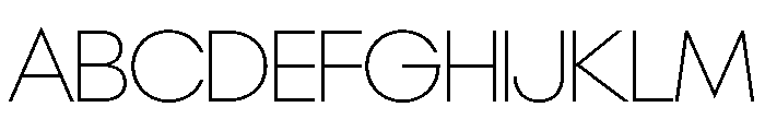 NeoGeo Thin 67ae1881 Font UPPERCASE