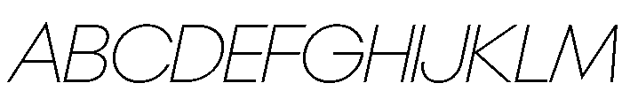 NeoGeo ThinItalic 1ea37317 Font UPPERCASE