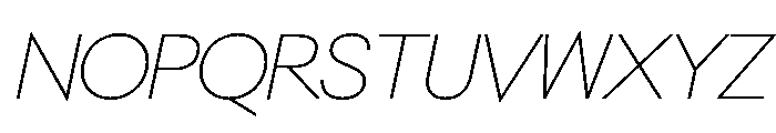 NeoGeo ThinItalic 1ea37317 Font UPPERCASE
