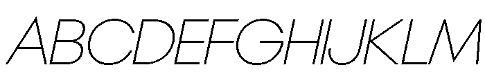 NeoGeo ThinItalic 349c31f7 Font UPPERCASE