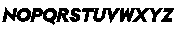 NeoGeoVAR BlackItalic Instance Font UPPERCASE