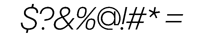 NeoGeoVAR ExtraLightItalic Instance Font OTHER CHARS