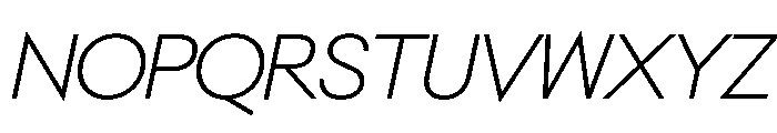 NeoGeoVAR ExtraLightItalic Instance Font UPPERCASE