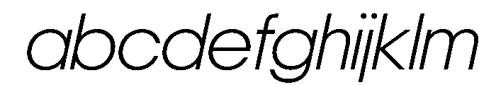 NeoGeoVAR ExtraLightItalic Instance FONT