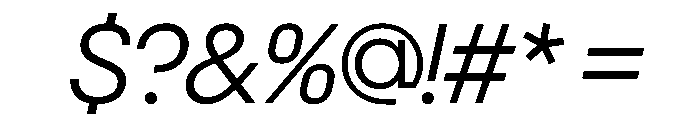 NeoGeoVAR LightItalic Instance Font OTHER CHARS
