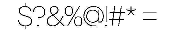 NeoGeoVAR Thin Instance Font OTHER CHARS