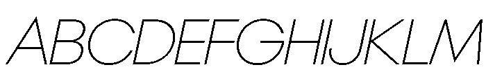 NeoGeoVAR ThinItalic Instance Ba92e985 Font UPPERCASE