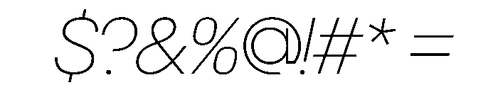 NeoGeoVAR ThinItalic Instance Font OTHER CHARS