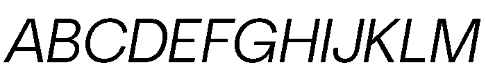 NeuSans LightItalic Instance Font UPPERCASE