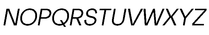 NeuSans LightItalic Instance Font UPPERCASE