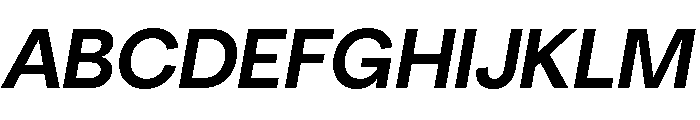 NeuSans MediumItalic Font UPPERCASE