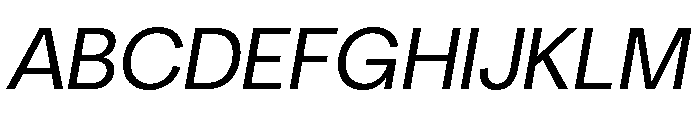 NeuSans RegularItalic Font UPPERCASE