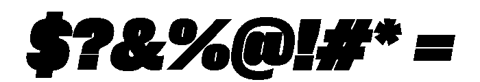 Neue Corp Compact Black Italic Font OTHER CHARS