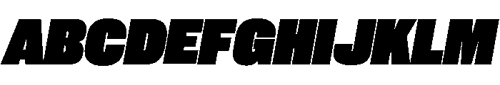 Neue Corp Compact Black Italic Font UPPERCASE