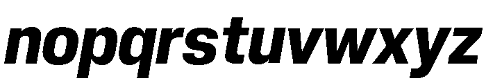 Neue Corp Compact Bold Italic Font LOWERCASE