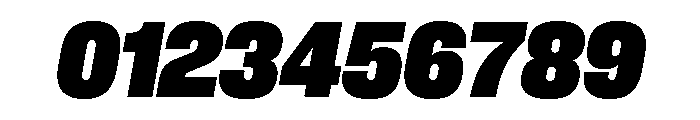 Neue Corp Compact Heavy Italic Font OTHER CHARS