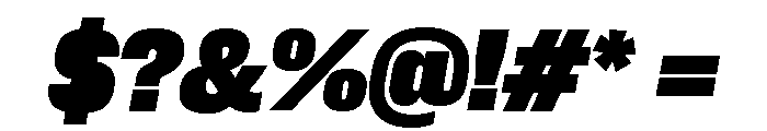 Neue Corp Compact Heavy Italic Font OTHER CHARS