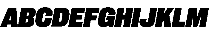 Neue Corp Compact Heavy Italic Font UPPERCASE