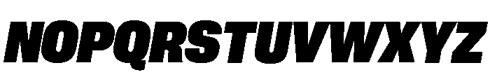 Neue Corp Compact Heavy Italic Font UPPERCASE