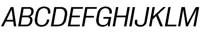 Neue Corp Compact Italic Font UPPERCASE