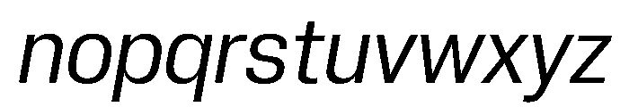 Neue Corp Compact Italic Font LOWERCASE