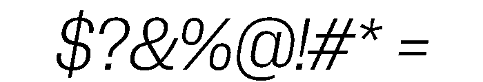 Neue Corp Compact Light Italic Font OTHER CHARS