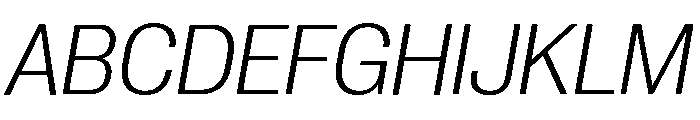 Neue Corp Compact Light Italic Font UPPERCASE