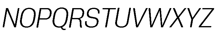 Neue Corp Compact Light Italic Font UPPERCASE