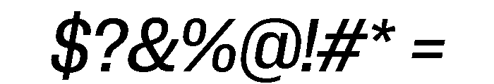 Neue Corp Compact Medium Italic Font OTHER CHARS