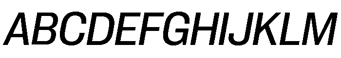 Neue Corp Compact Medium Italic Font UPPERCASE