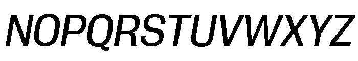 Neue Corp Compact Medium Italic Font UPPERCASE