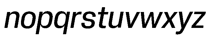 Neue Corp Compact Medium Italic Font LOWERCASE