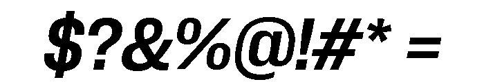Neue Corp Compact Semibold Italic Font OTHER CHARS