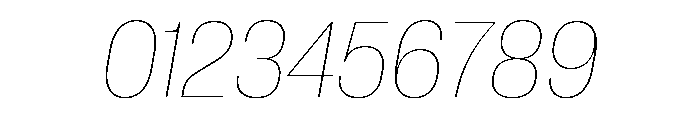 Neue Corp Compact Thin Italic Font OTHER CHARS